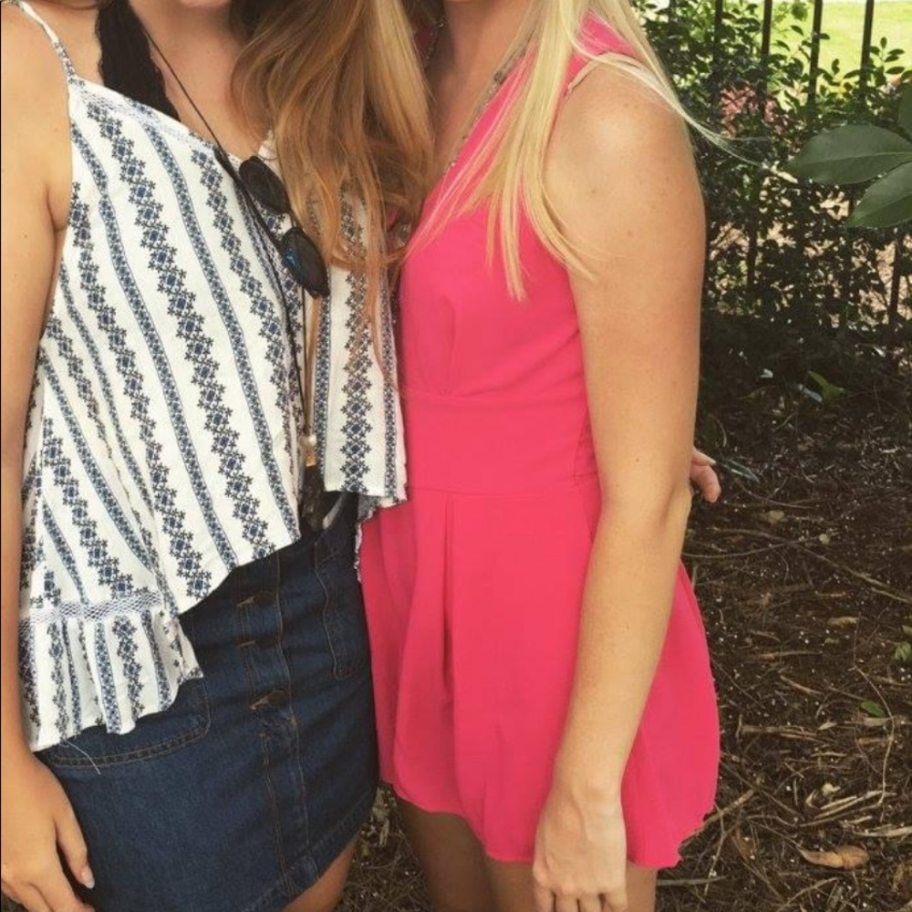 FLOWY PINK ROMPER